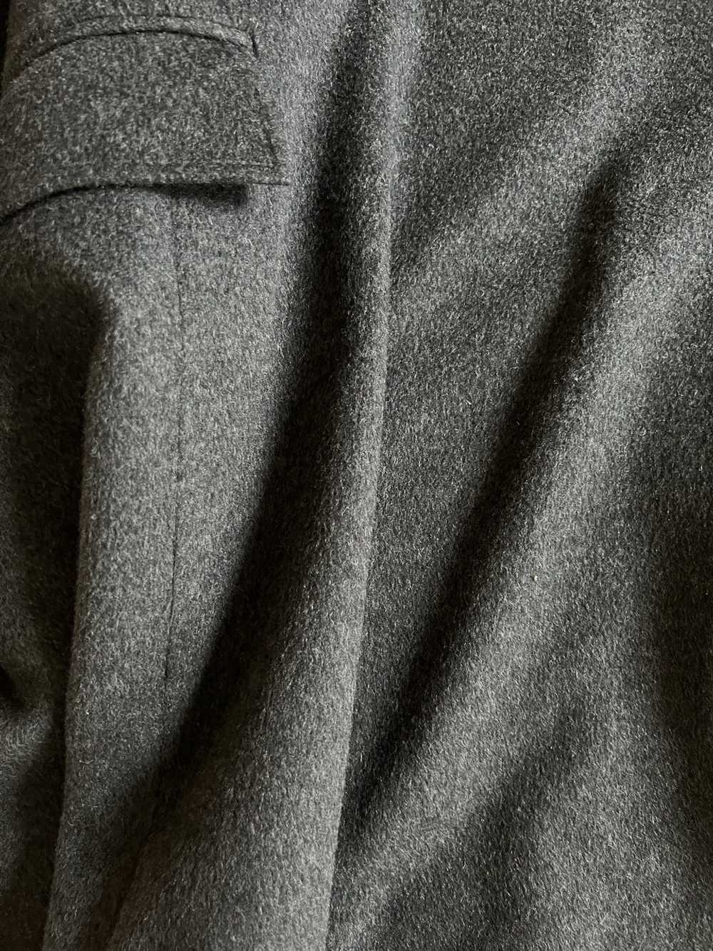 J.Crew × Vintage J Crew Grey Wool Trench Coat - image 10