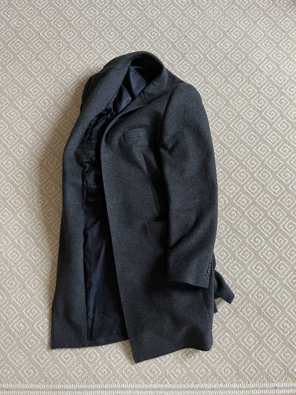 J.Crew × Vintage J Crew Grey Wool Trench Coat - image 11