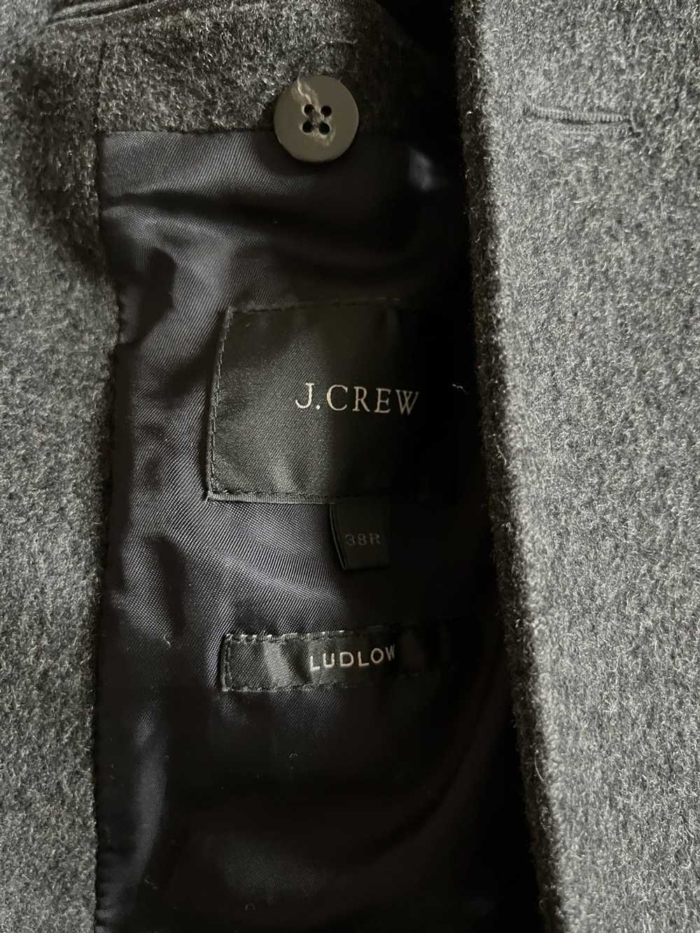 J.Crew × Vintage J Crew Grey Wool Trench Coat - image 2