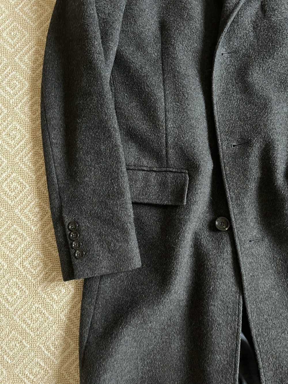 J.Crew × Vintage J Crew Grey Wool Trench Coat - image 4