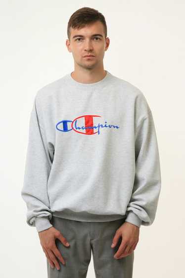 Champion 90s Vintage Rare Champion Logo Grey Sweat