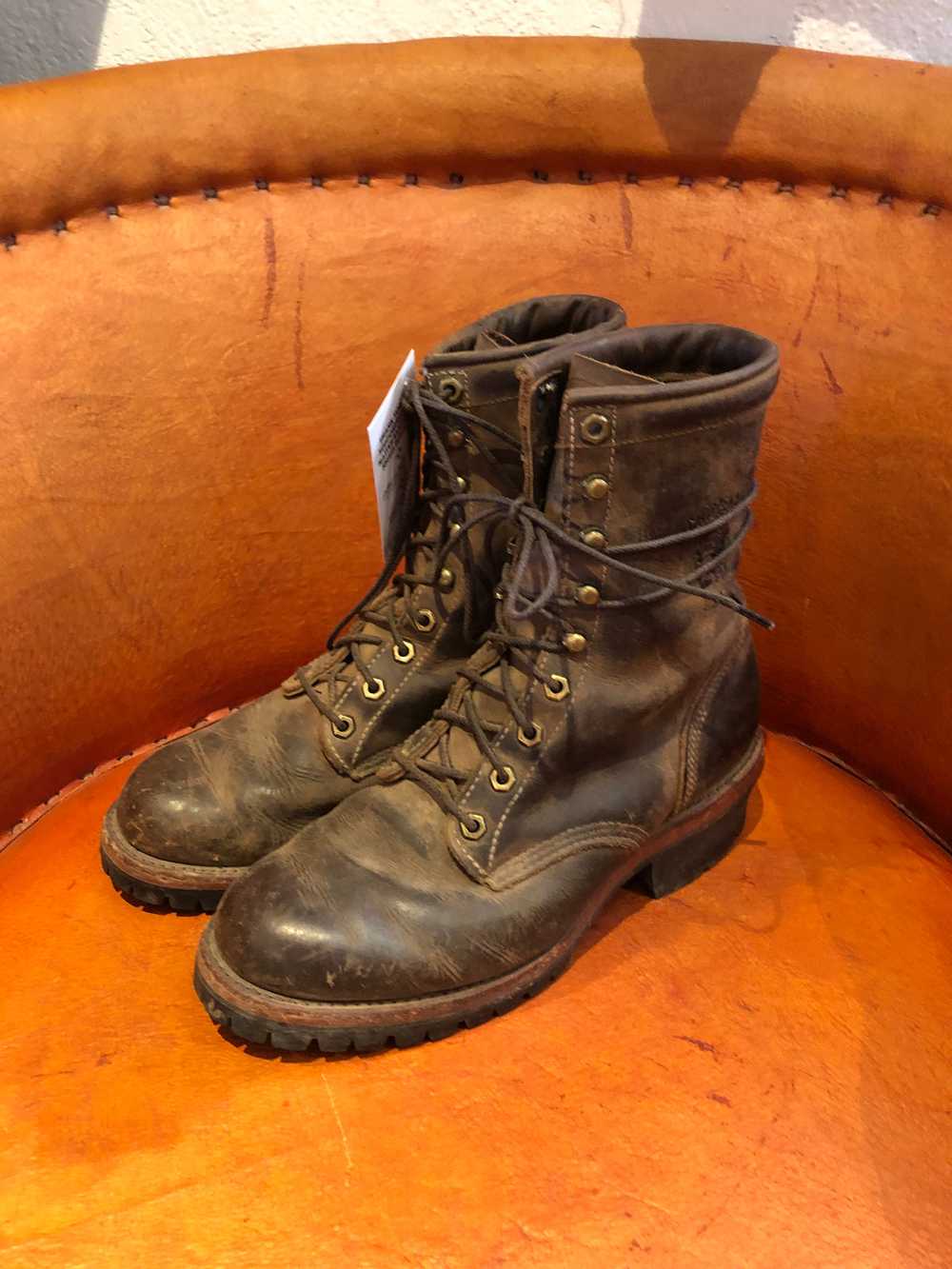 Brown Leather Original Chippewa Logger Boots D Gem