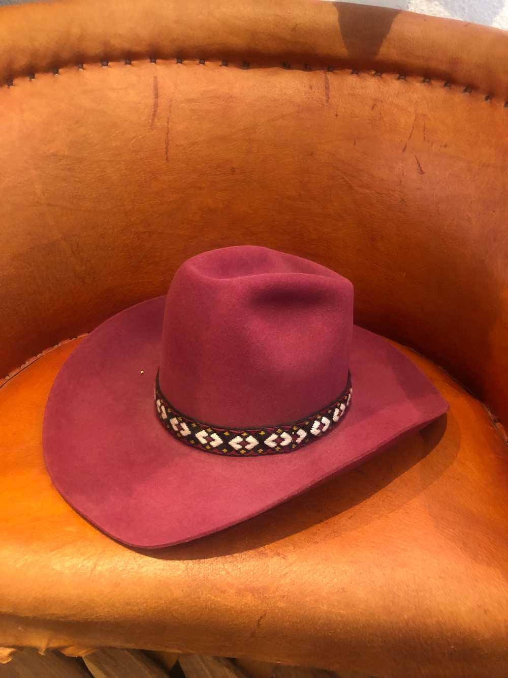 Pink Cowboy Hat by American Hat Co. 6 7/8 - image 1