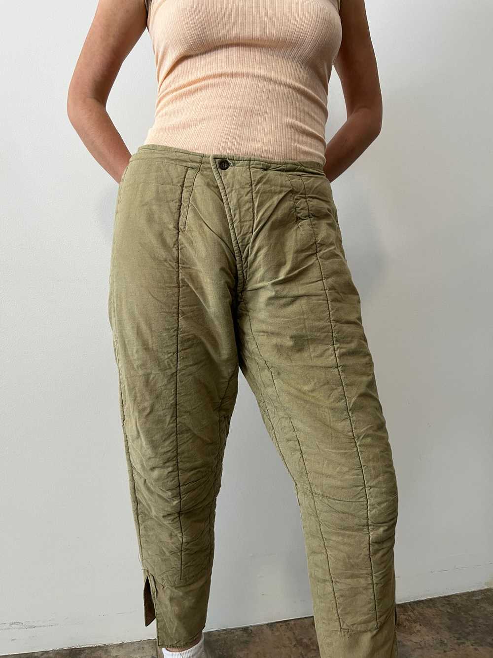 Quilted Cotton Army Liner Pants - image 2