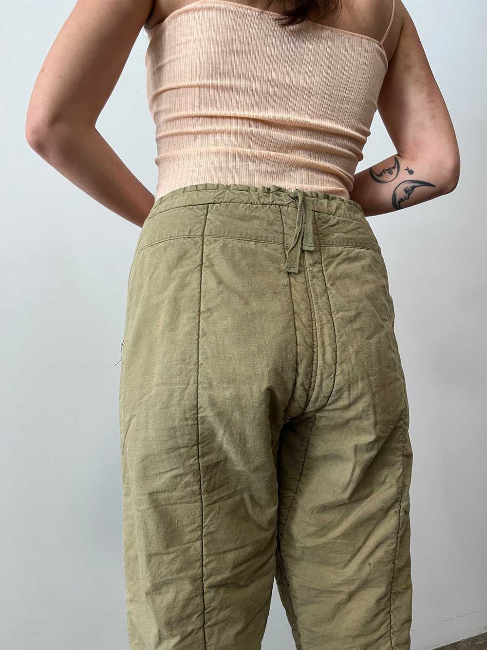 Quilted Cotton Army Liner Pants - image 9