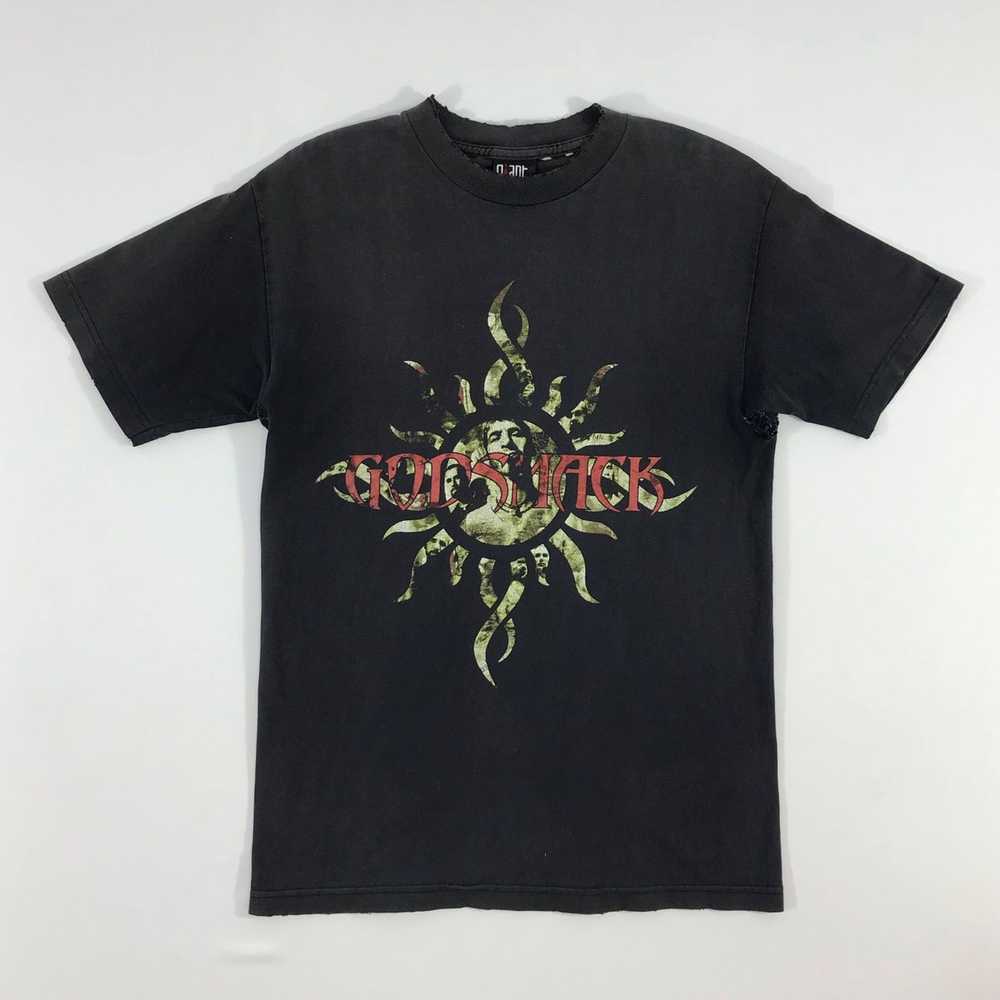 Band Tees × Vintage Vintage 90s Ripped Godsmack S… - image 1