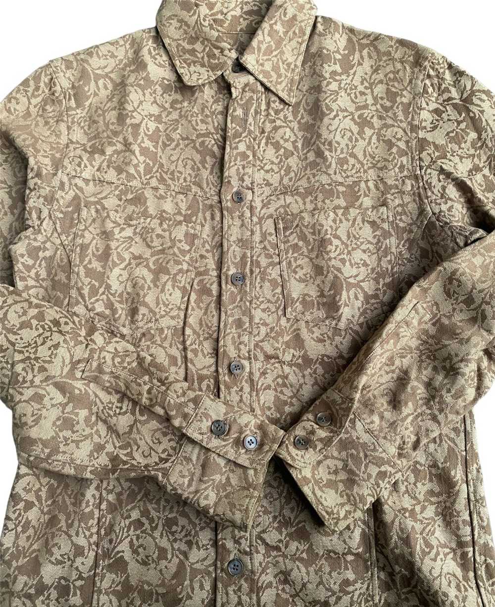 Rare × Tete Homme × Vintage Denim Shirt Floral Te… - image 3