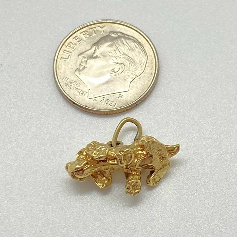 Cocker Spaniel Sitting Dog Vintage Charm 14K Gold… - image 3