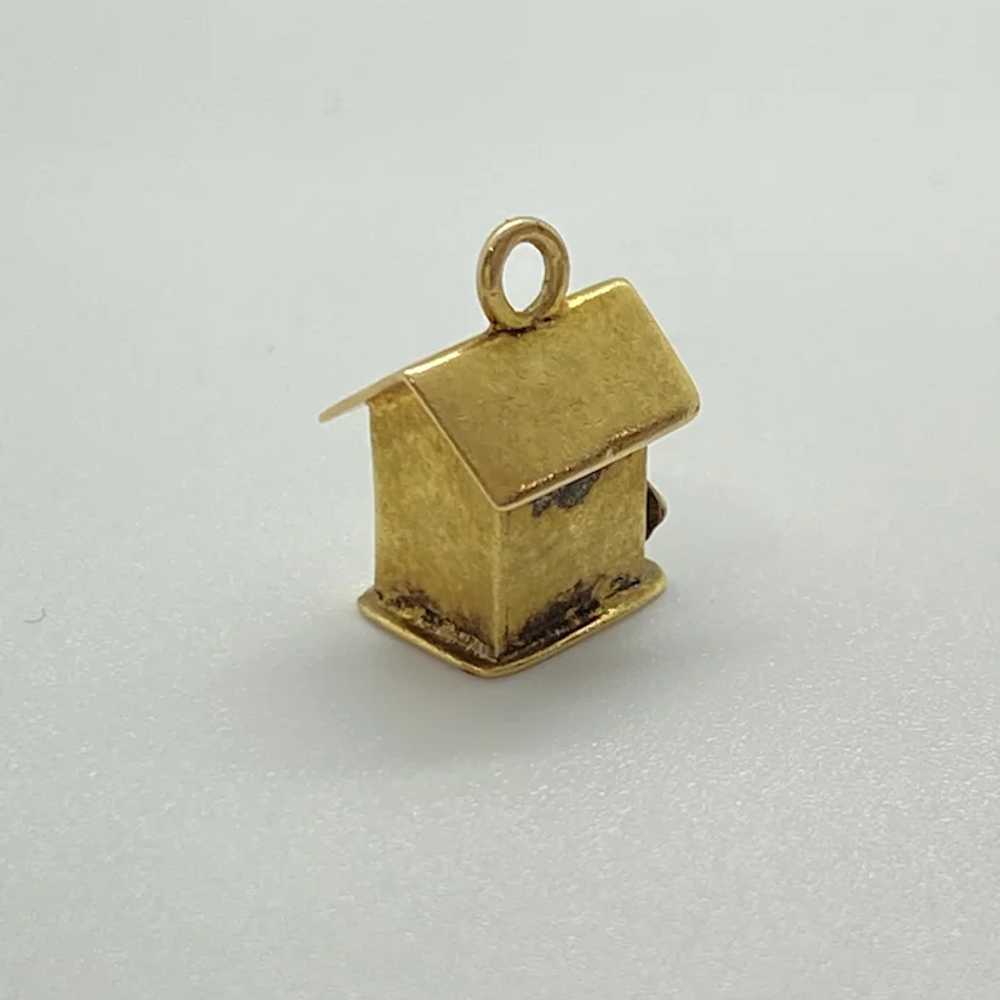 Dog House Vintage Charm 14K Gold Three-Dimensional - image 2