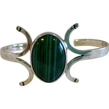 Outstanding Sterling and Malachite Bracelet