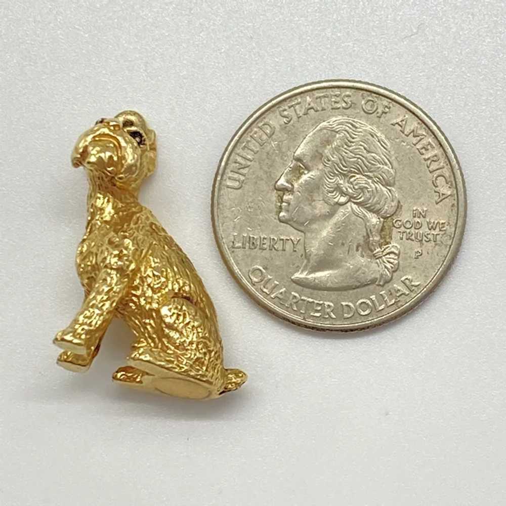 Schnauzer Dog Vintage Charm 14K Gold Three-Dimens… - image 5