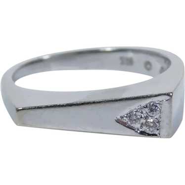 Geometric .01ctw Diamond Band Ring 14K Gold