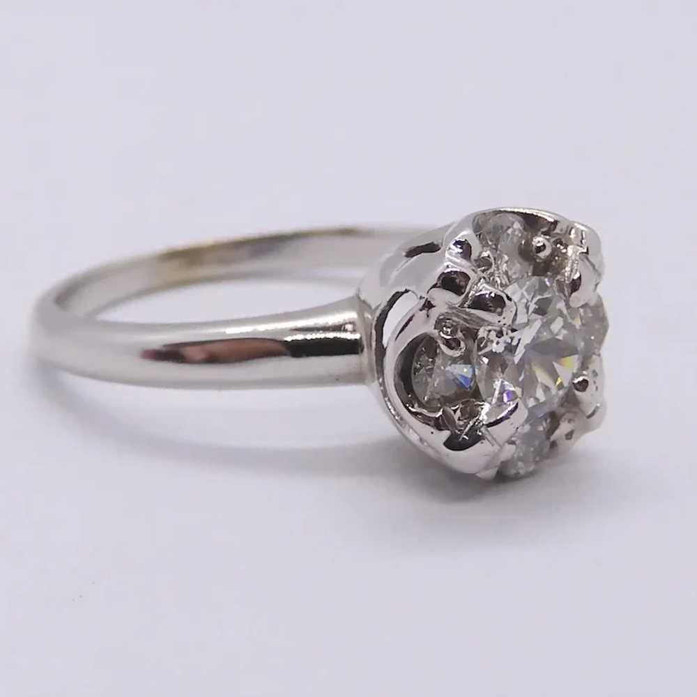 Art Deco 0.58ctw Illusion Diamond Engagement Ring… - image 3
