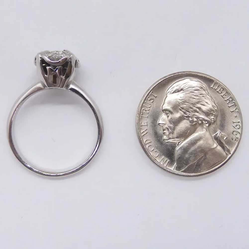 Art Deco 0.58ctw Illusion Diamond Engagement Ring… - image 5