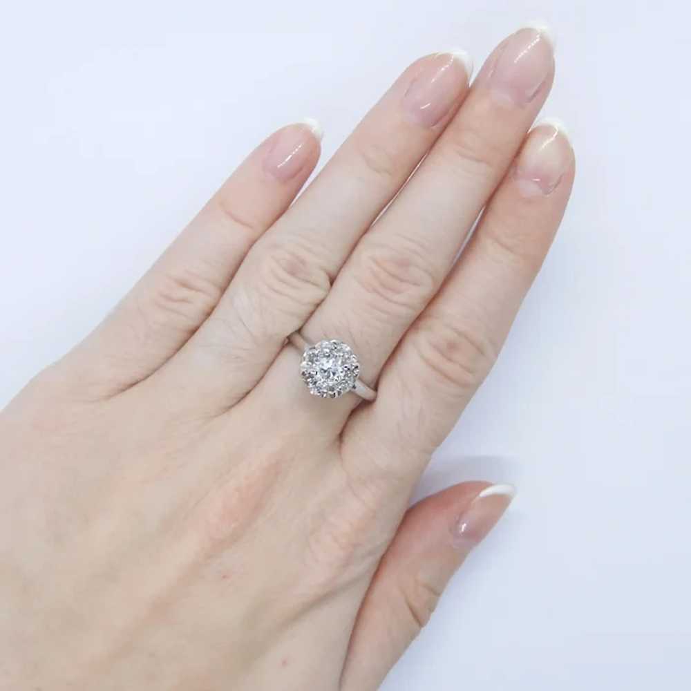 Art Deco 0.58ctw Illusion Diamond Engagement Ring… - image 6