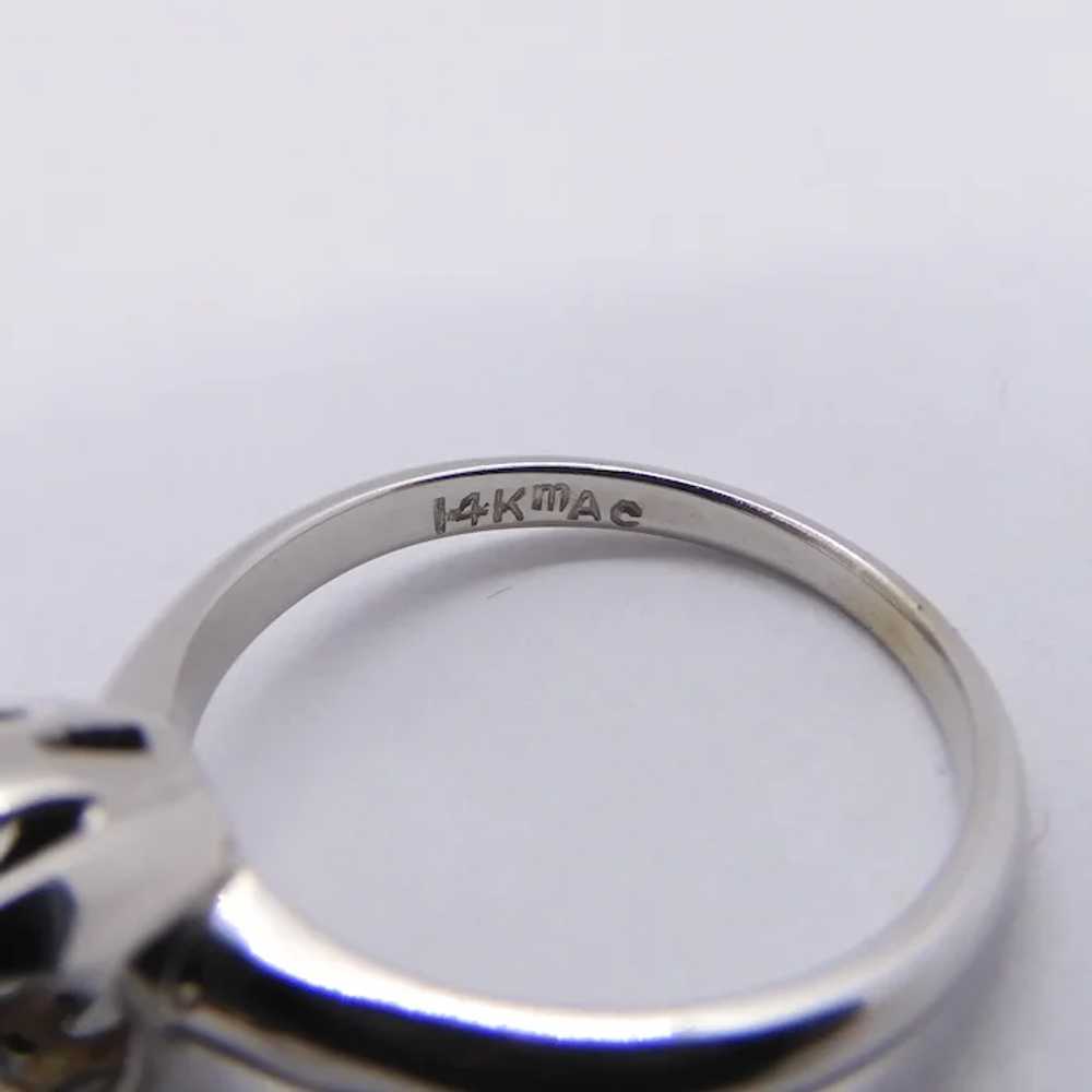 Art Deco 0.58ctw Illusion Diamond Engagement Ring… - image 7