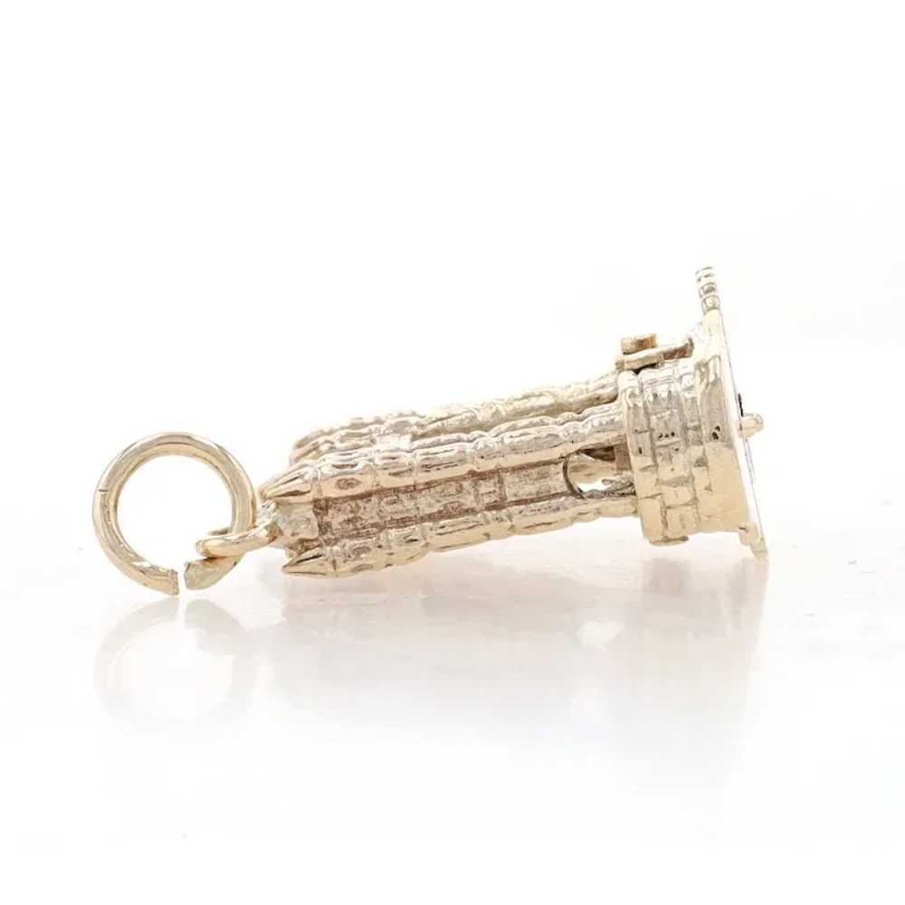 Yellow Gold Tower Bridge Charm - 9k London Pendan… - image 3