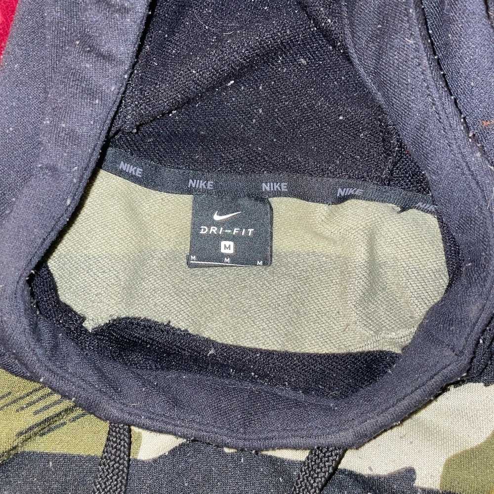 Nike black and camo dri-fit nike hoodie - image 4