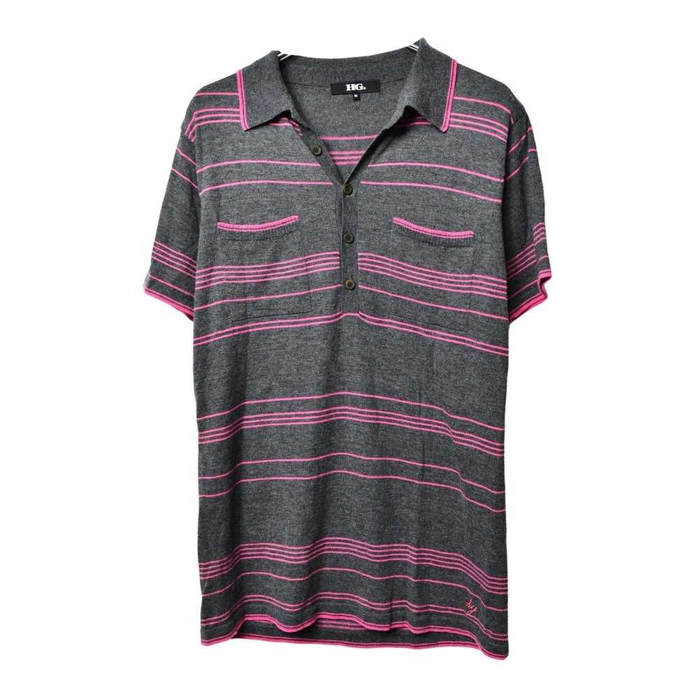 Hysteric Glamour Wool Stripe Polo Shirt - image 1