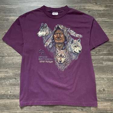 Vintage Vintage 1990s Native American Wolf Michig… - image 1