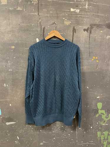 Streetwear × Vintage Vintage blue textured sweater - image 1