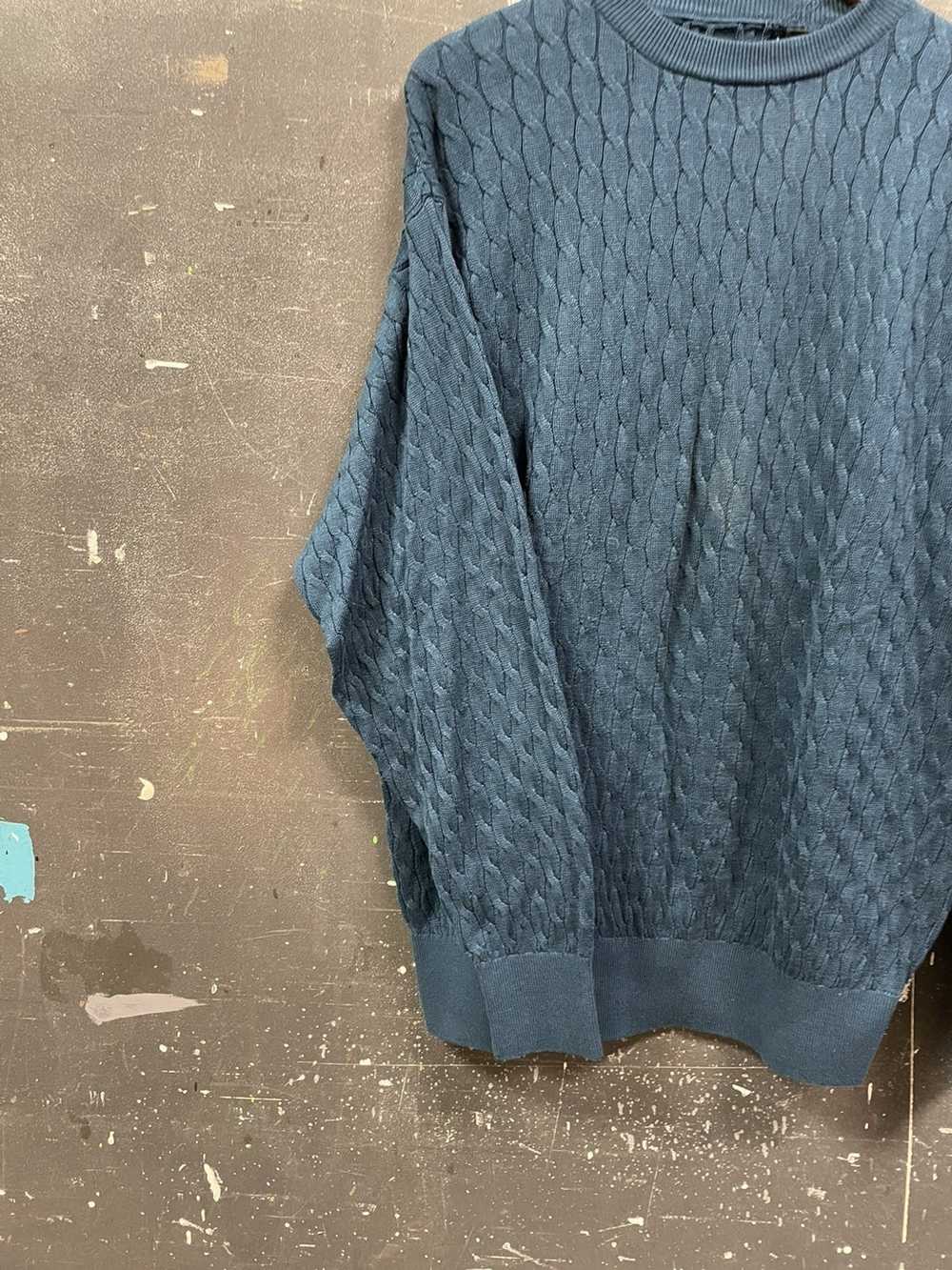 Streetwear × Vintage Vintage blue textured sweater - image 2