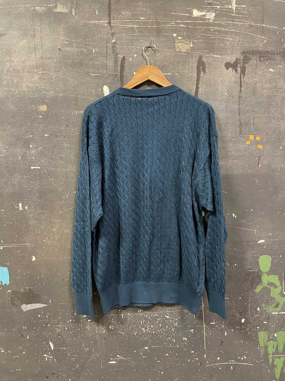 Streetwear × Vintage Vintage blue textured sweater - image 3