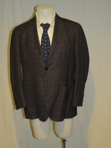 Etro Brown Plaid Wool Blend Current Two Button Spo