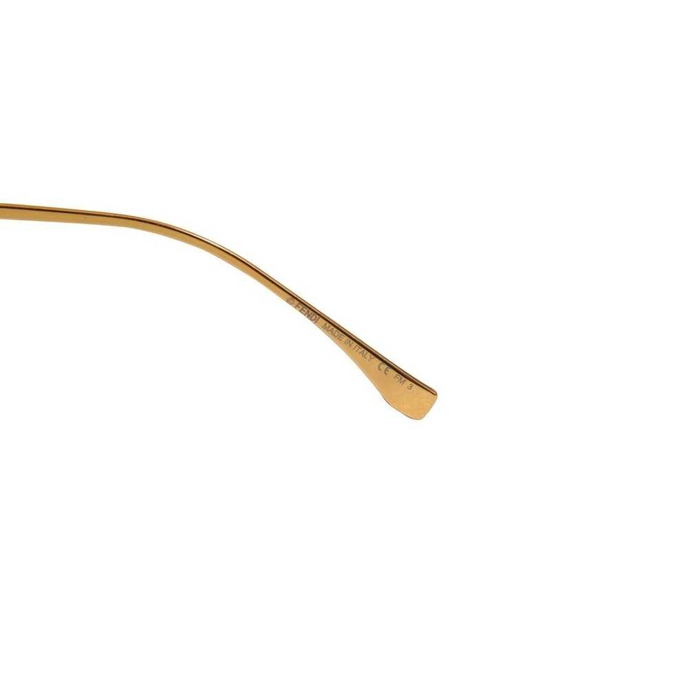 Fendi Shield Sunglasses Gold Mirror Rimless FF 04… - image 8