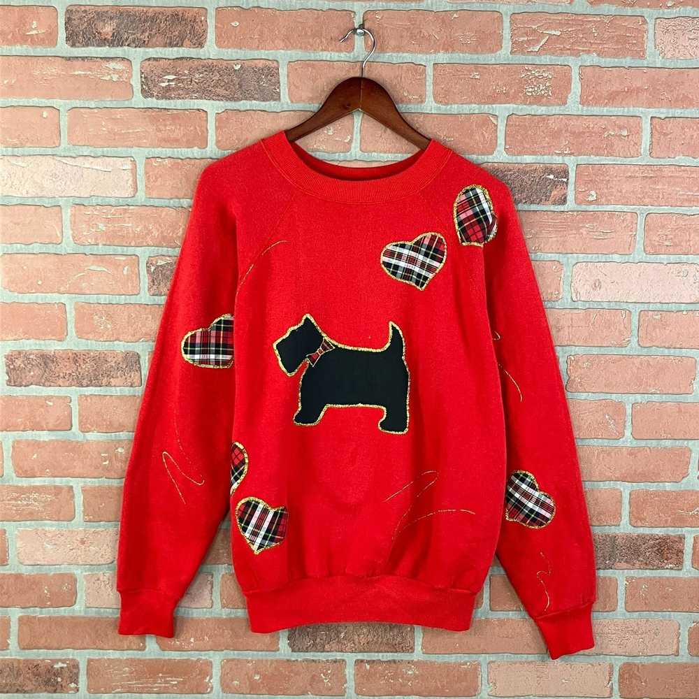 Other Vintage Pannill Red Scottish Terrier Plaid … - image 1