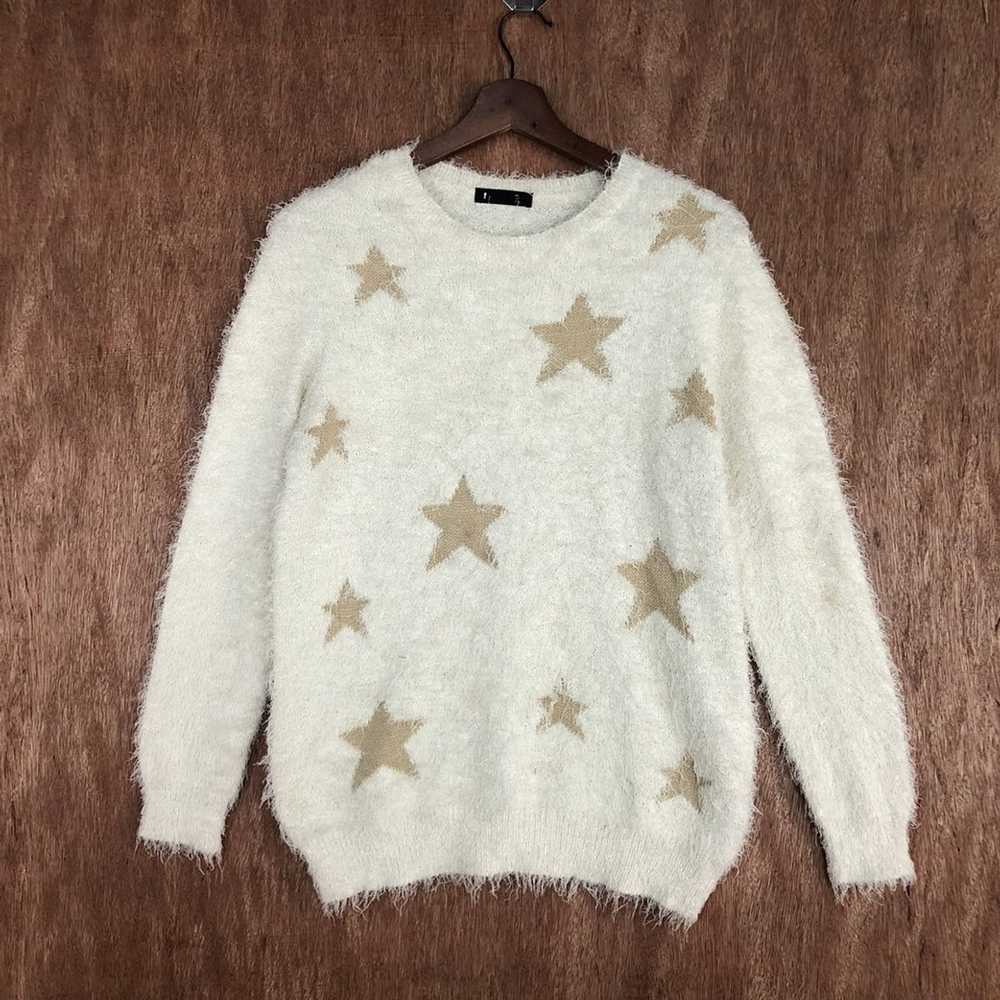 Coloured Cable Knit Sweater × Other Star Pattern … - image 1