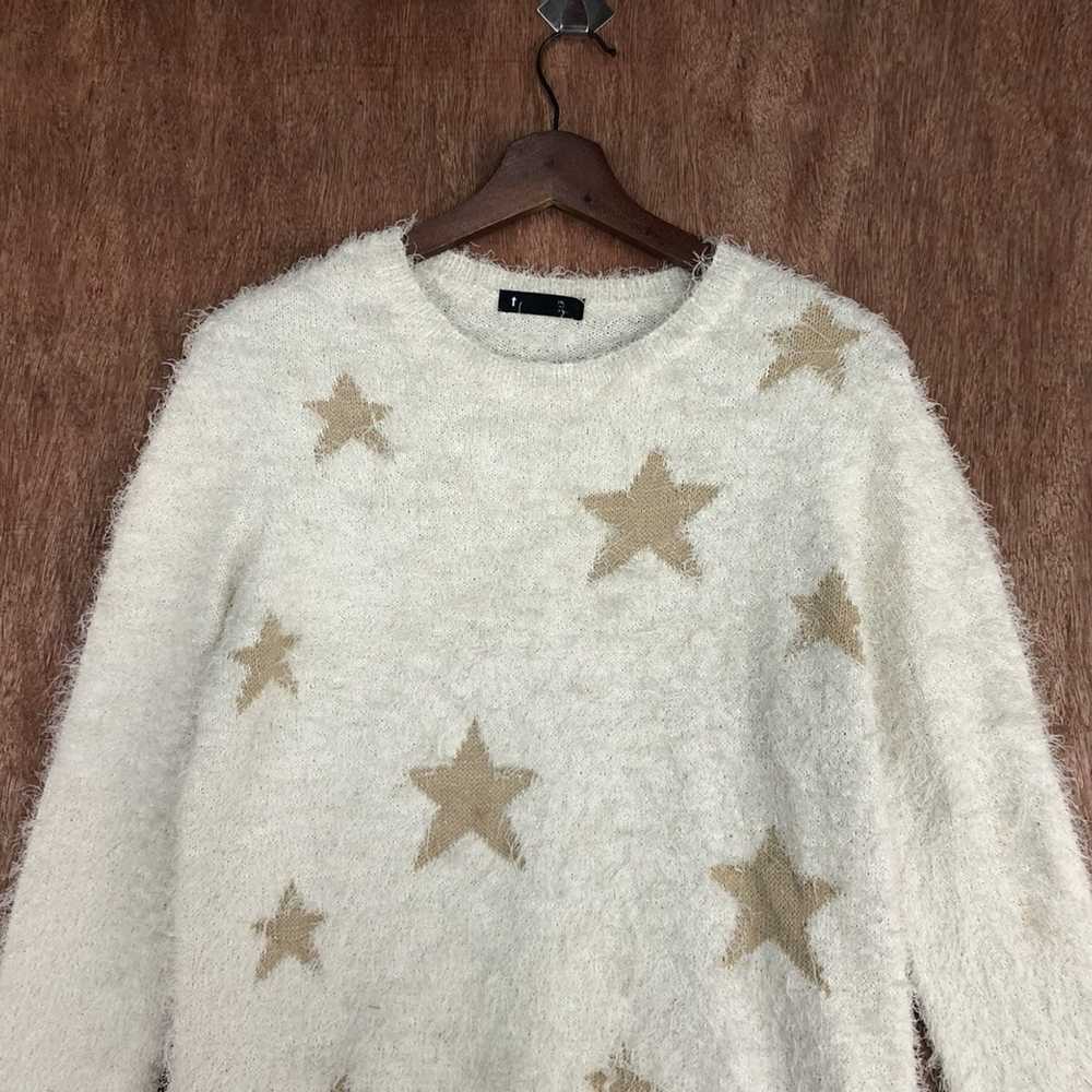 Coloured Cable Knit Sweater × Other Star Pattern … - image 2