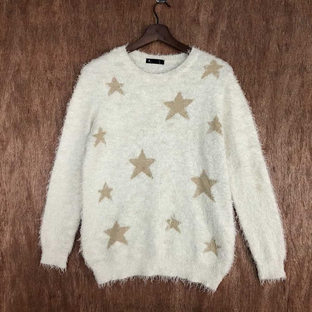 Coloured Cable Knit Sweater × Other Star Pattern … - image 3