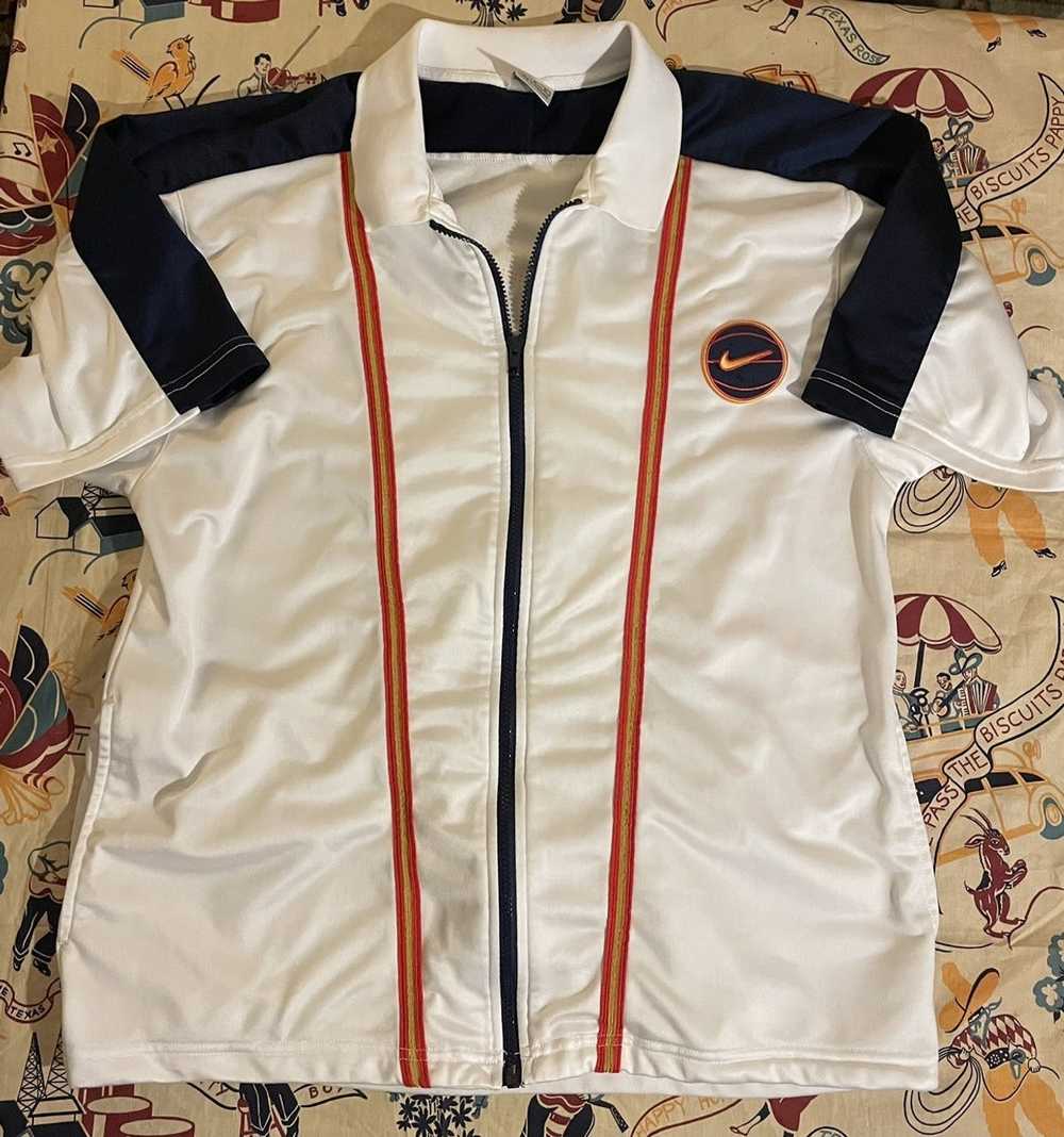 Nike Vintage Nike zipper front basketball jersey … - image 1