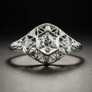 Art Deco .18 Carat Diamond Engagement Ring