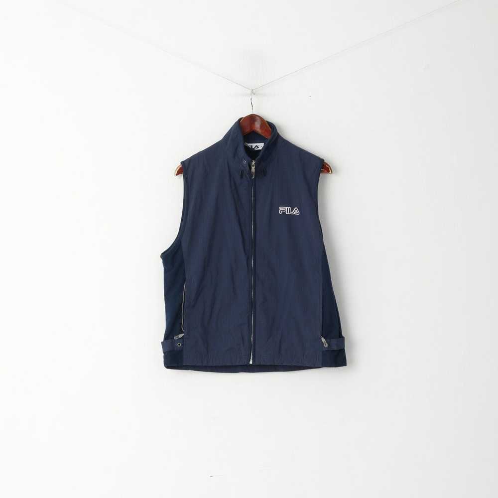 Fila Fila Men S Waistcoat Navy Sport Zip Up Nylon… - image 1