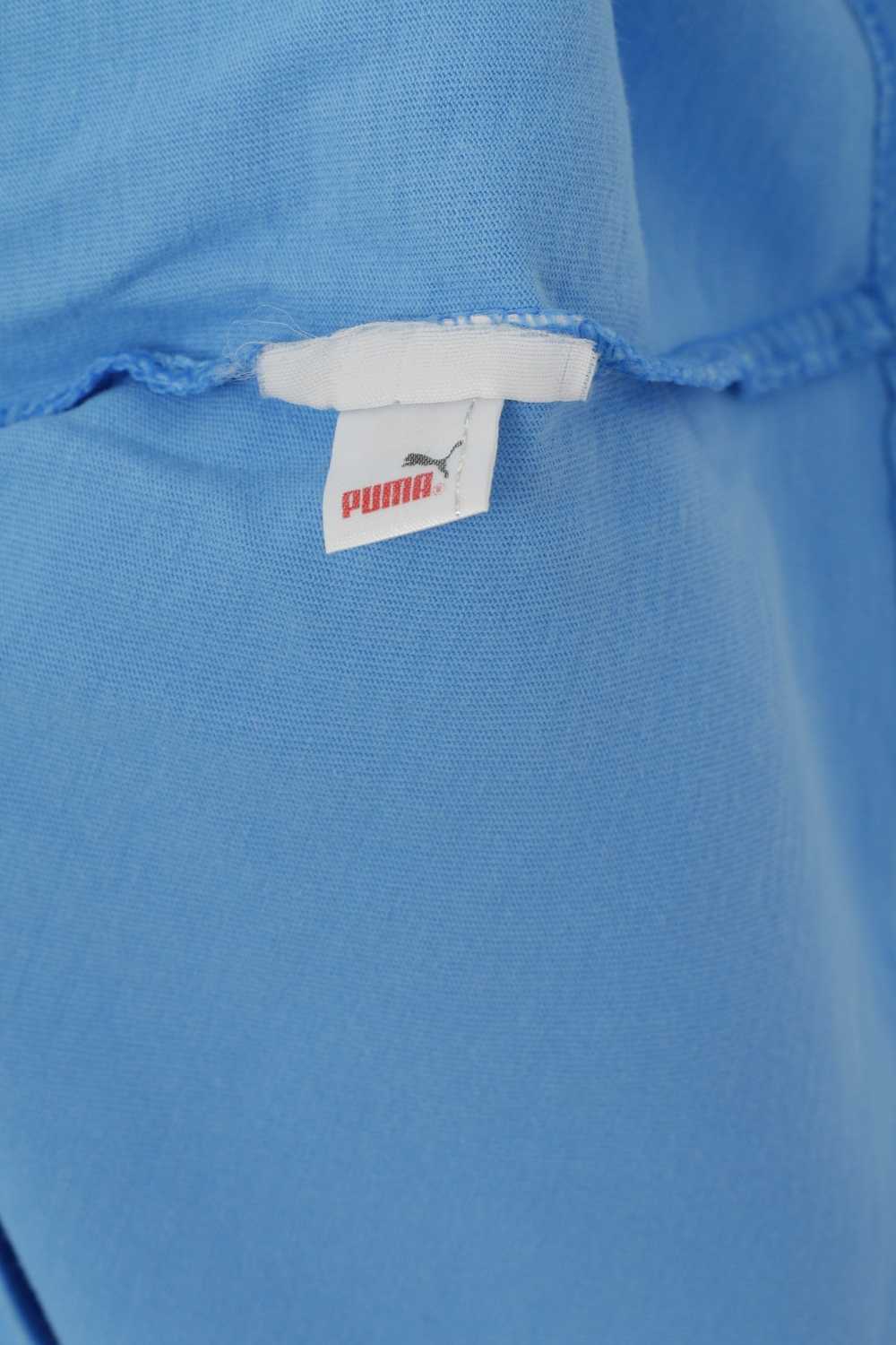 Puma Puma Men L Shirt Blue Cotton Graphic Logo To… - image 4