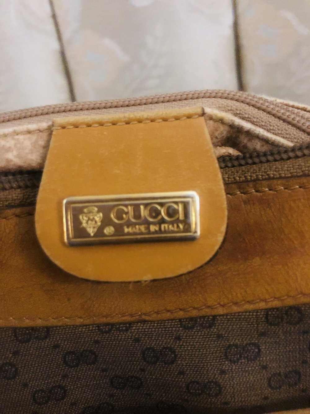 Gucci GUCCI micro Gg printVintage shoulder bag Au… - image 3