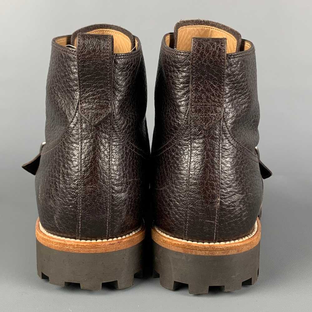 Bally Brown Pebble Grain Leather Belted Powell Bo… - image 5