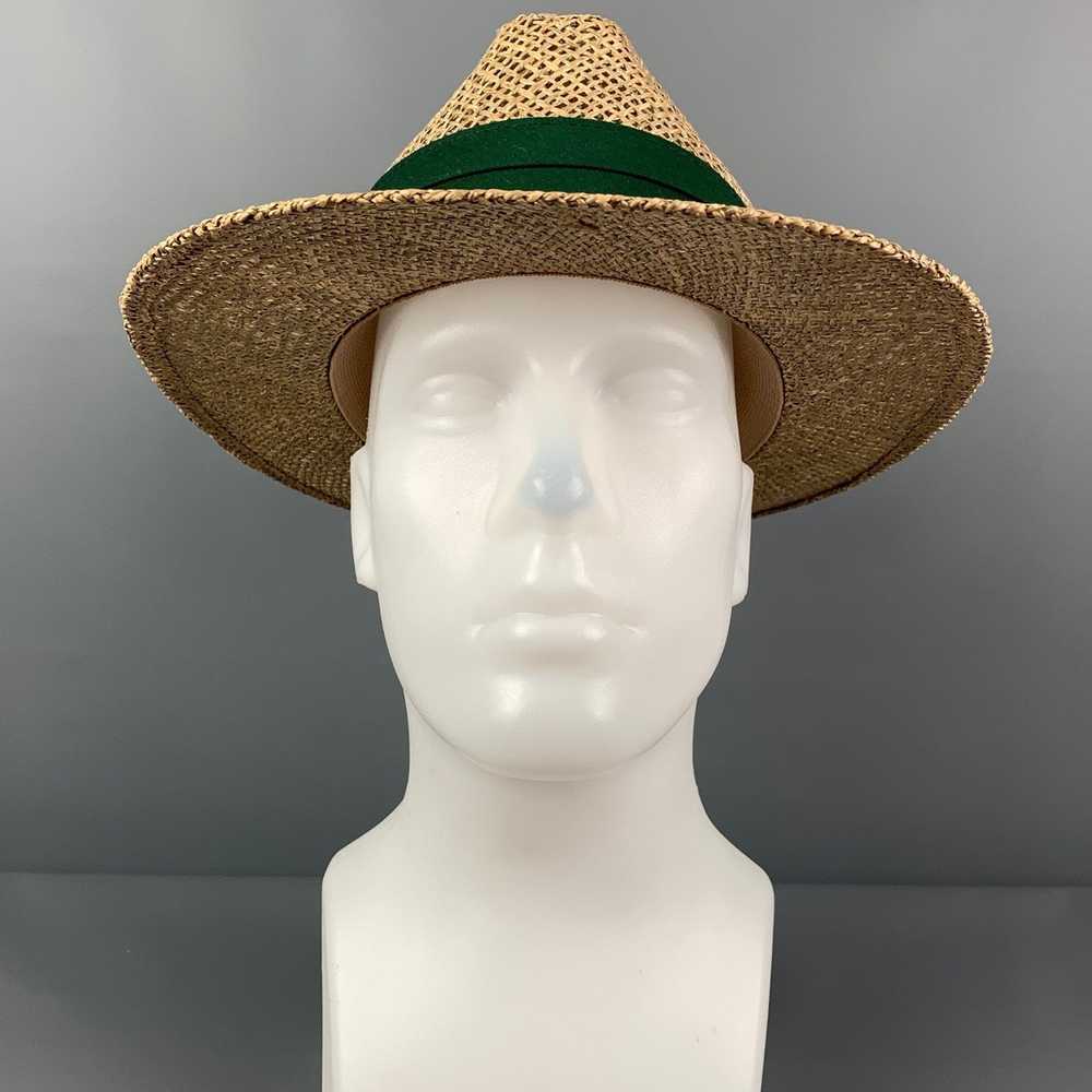 Vintage Natural Woven Straw Hat - image 2