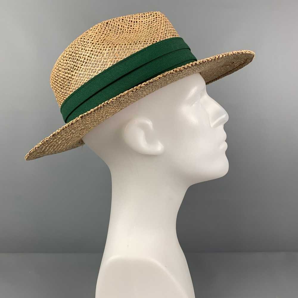 Vintage Natural Woven Straw Hat - image 3