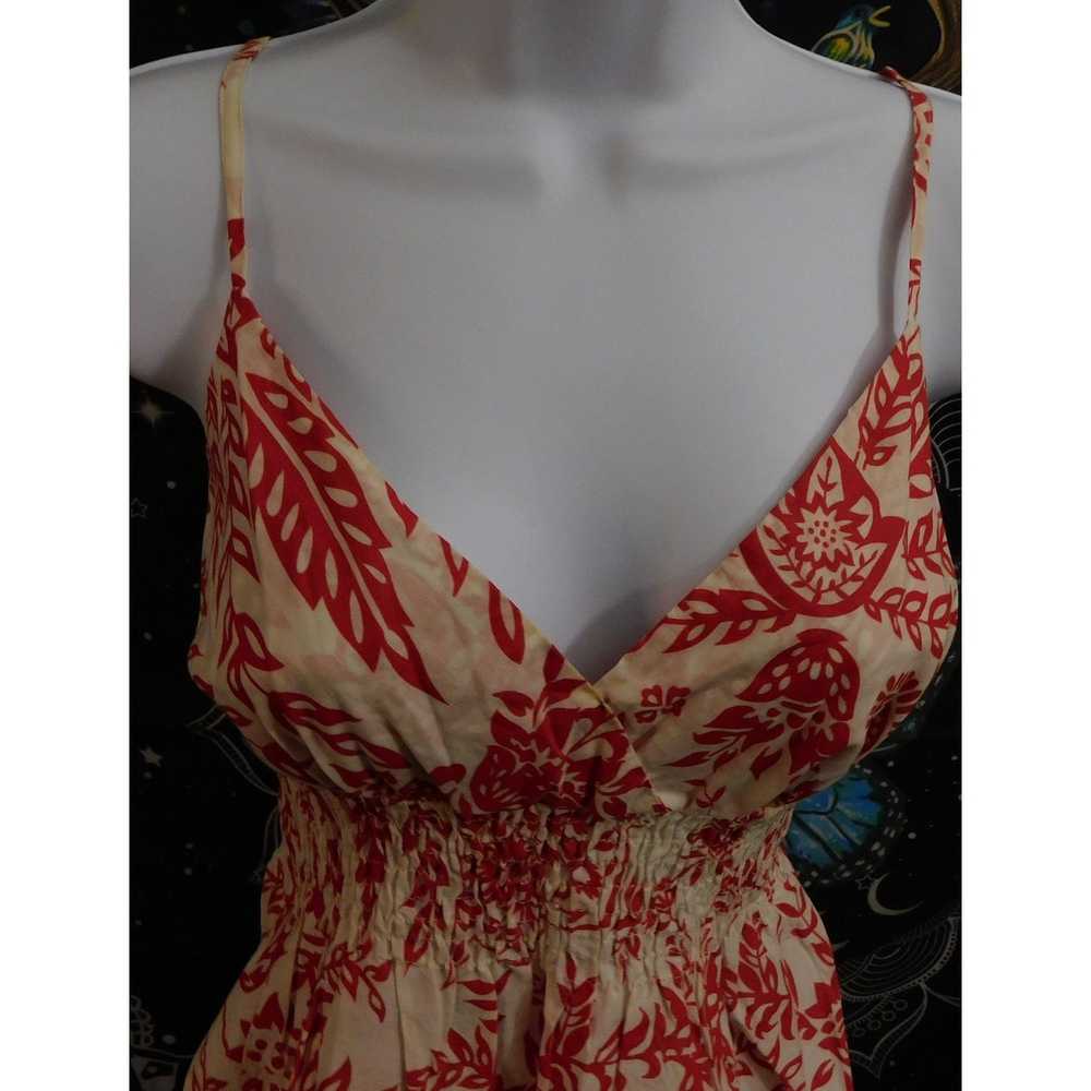 Other She's Cool Red And White Ruched Bohemian Top - image 3