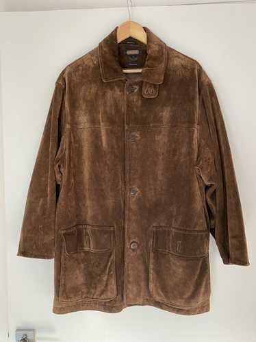 Coach Coach brown suede car coat overcoat