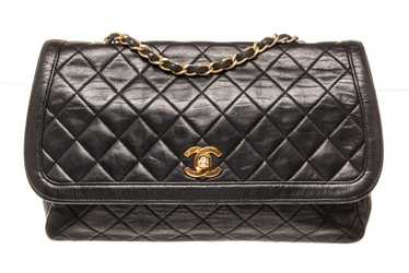 Chanel Chanel Black Leather Single Flap Chain Sho… - image 1