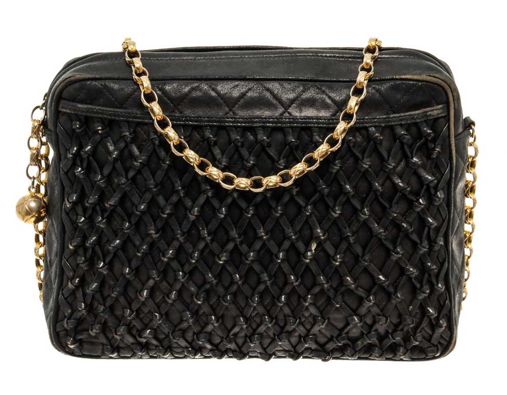 Chanel Chanel Navy Lambskin Chain Shoulder Bag - image 1