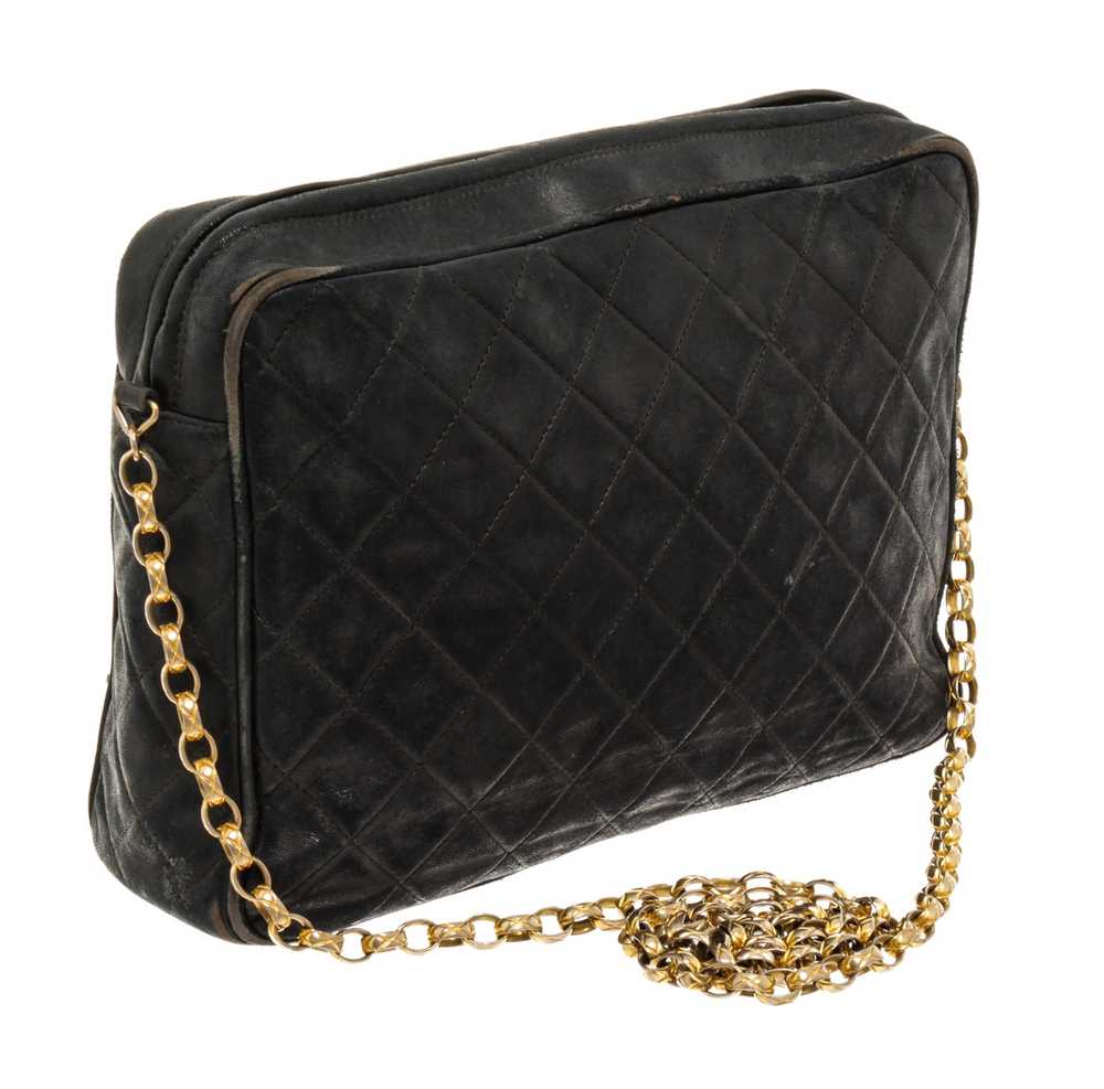 Chanel Chanel Navy Lambskin Chain Shoulder Bag - image 3