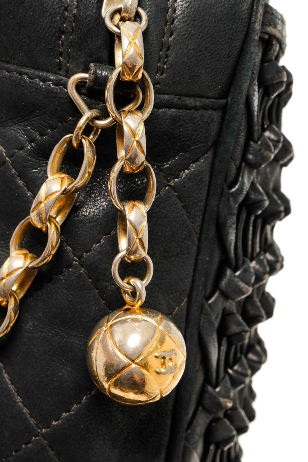 Chanel Chanel Navy Lambskin Chain Shoulder Bag - image 6