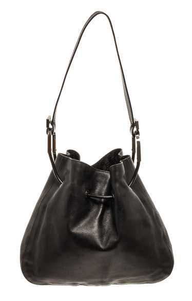 Gucci Gucci Black Leather Bucket Bag