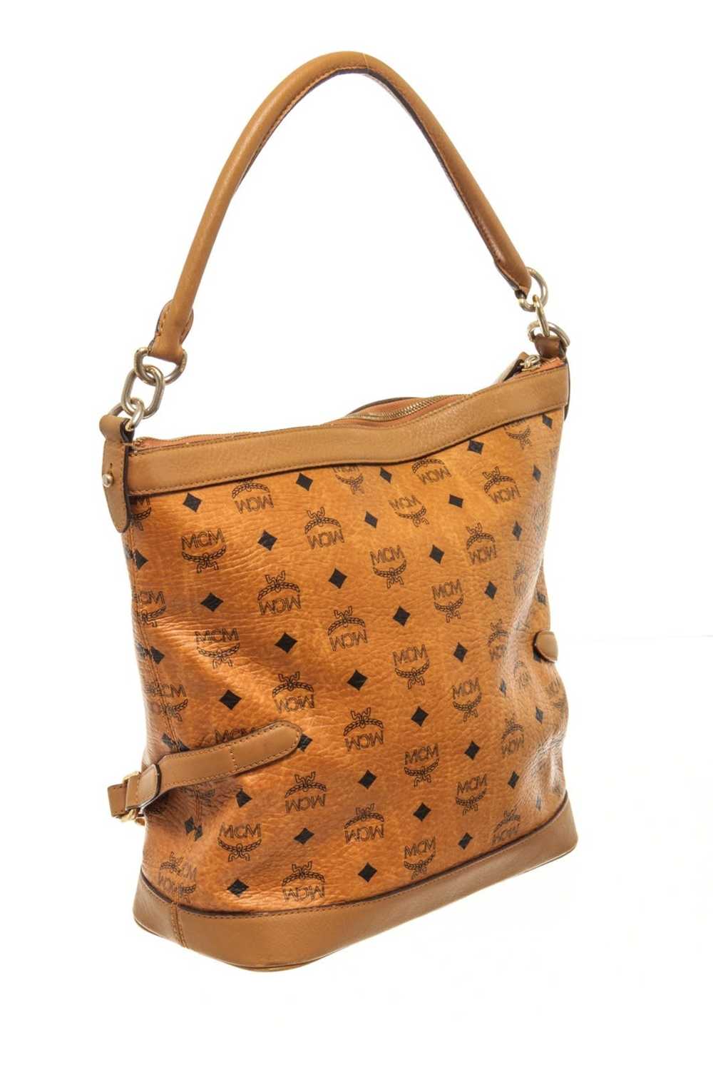 MCM MCM Orange Leather Shoulder Bag - image 3