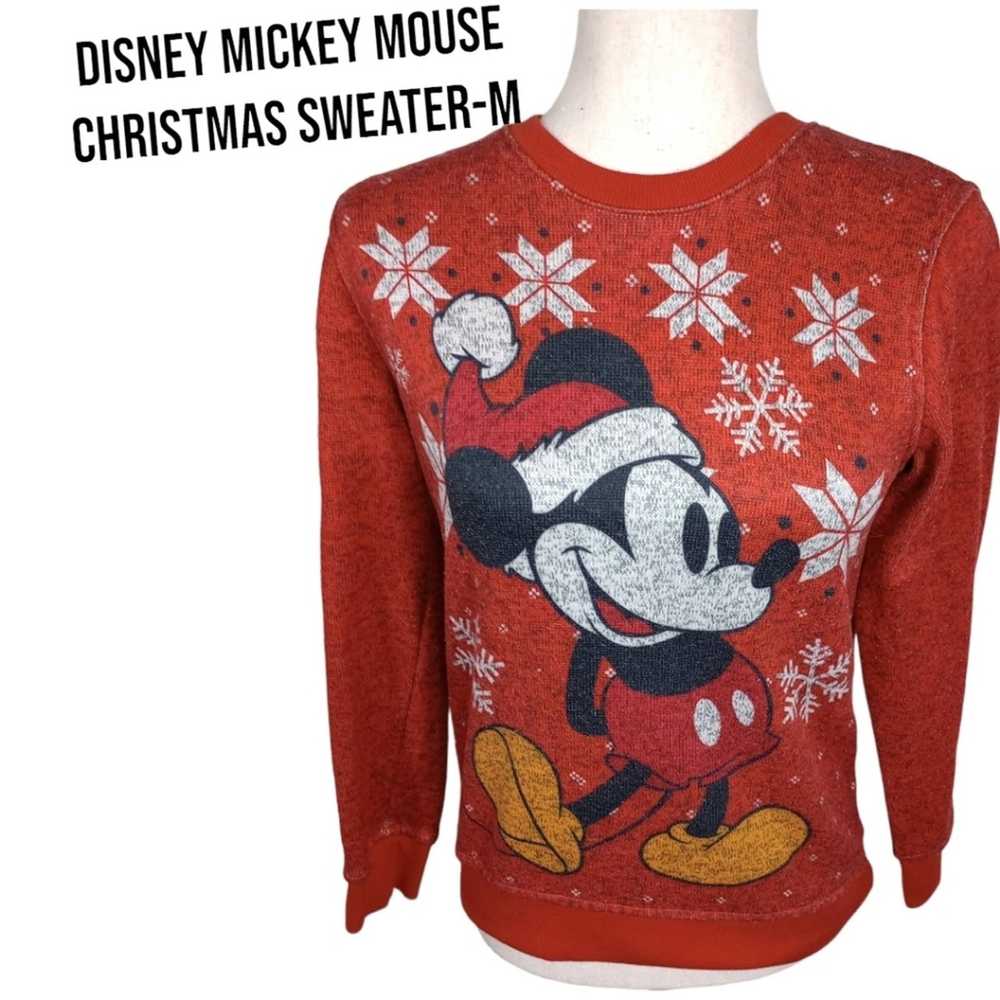 Disney DISNEY MICKEY MOUSE Red CHRISTMAS Sweater … - image 1